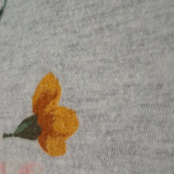 ❤️ Old Navy Silver Floral Print High Low Top 2/$15 - Picture 10 of 12